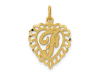FJC Finejewelers 10 kt Yellow Gold Initial F Charm 23 x 15 mm