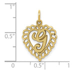 FJC Finejewelers 10 kt Yellow Gold Initial G Charm 23 x 15 mm
