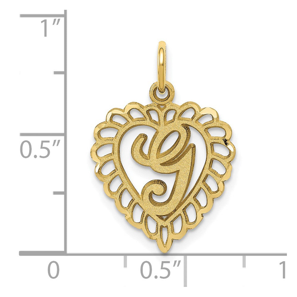 FJC Finejewelers 10 kt Yellow Gold Initial G Charm 23 x 15 mm