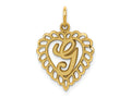 FJC Finejewelers 10 kt Yellow Gold Initial G Charm 23 x 15 mm