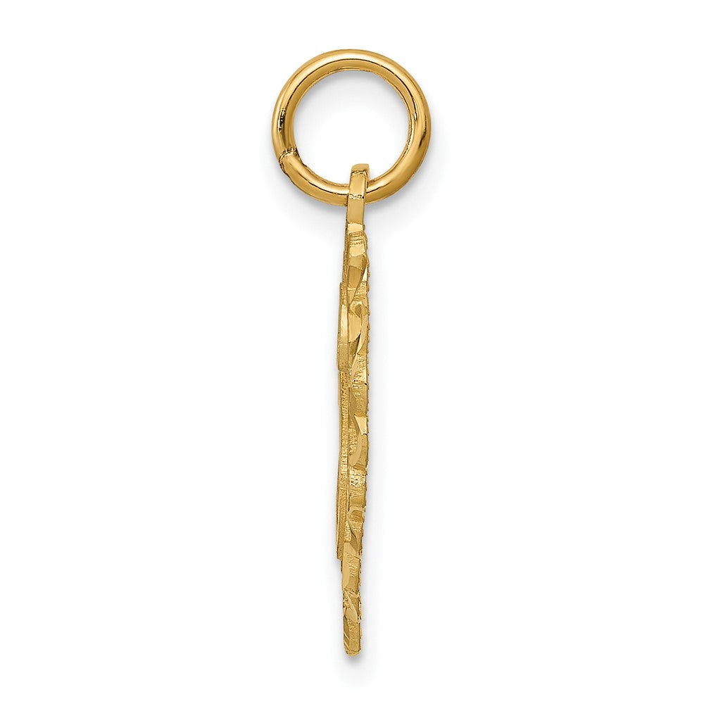 FJC Finejewelers 10 kt Yellow Gold Initial H Charm 23 x 15 mm