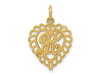 FJC Finejewelers 10 kt Yellow Gold Initial H Charm 23 x 15 mm