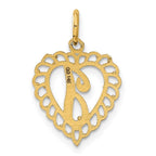 FJC Finejewelers 10 kt Yellow Gold Initial J Charm 23 x 15 mm