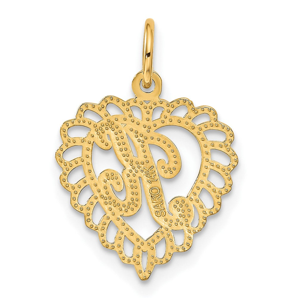 FJC Finejewelers 10 kt Yellow Gold Initial K Charm 23 x 15 mm