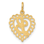 FJC Finejewelers 10 kt Yellow Gold Initial L Charm 23 x 15 mm