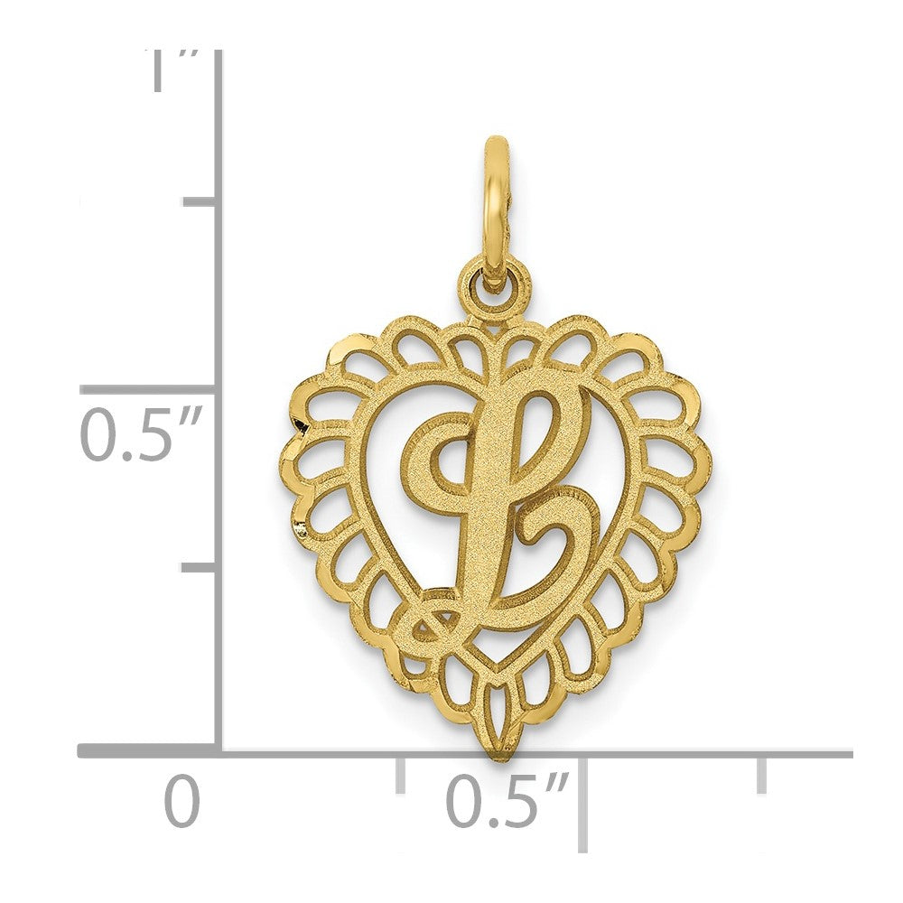 FJC Finejewelers 10 kt Yellow Gold Initial L Charm 23 x 15 mm