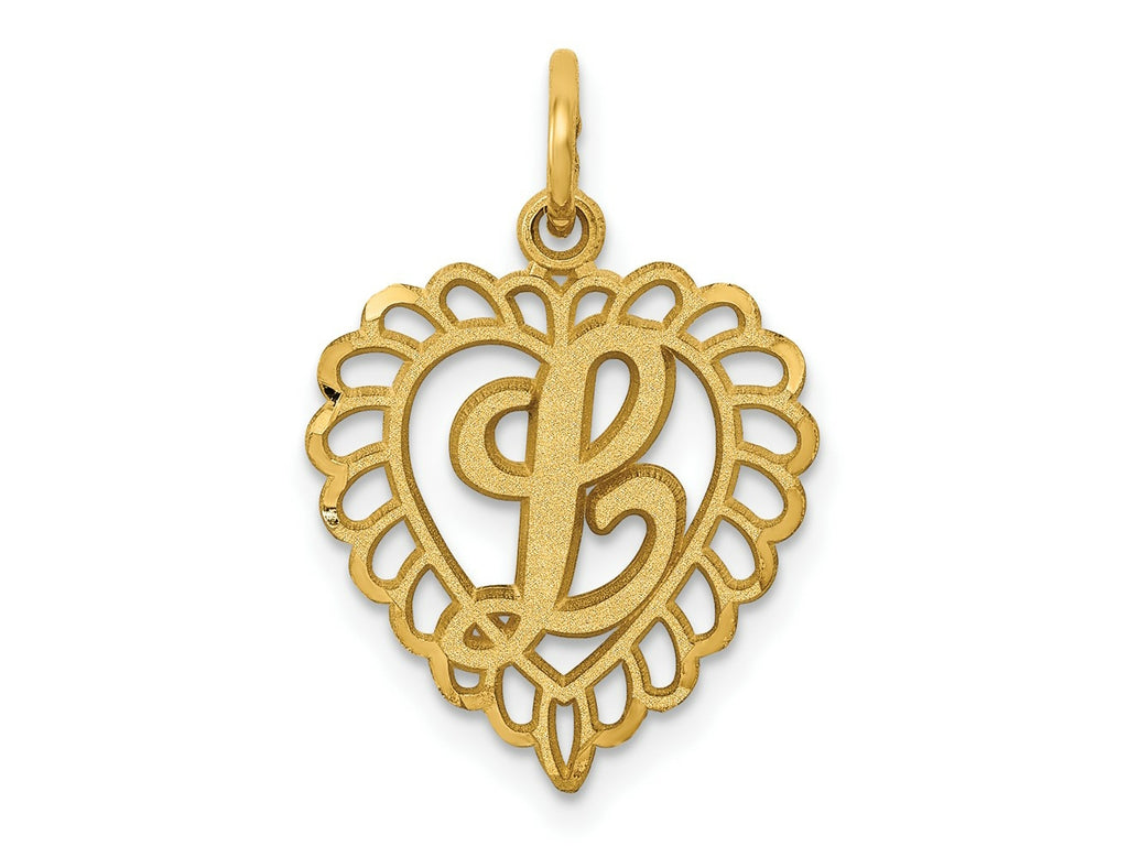 FJC Finejewelers 10 kt Yellow Gold Initial L Charm 23 x 15 mm