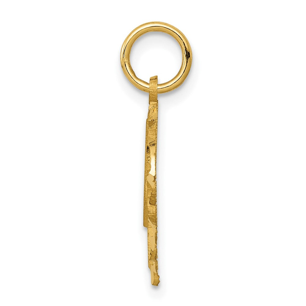FJC Finejewelers 10 kt Yellow Gold Initial M Charm 23 x 15 mm