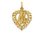 FJC Finejewelers 10 kt Yellow Gold Initial M Charm 23 x 15 mm