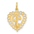 FJC Finejewelers 10 kt Yellow Gold Initial P Charm 23 x 15 mm