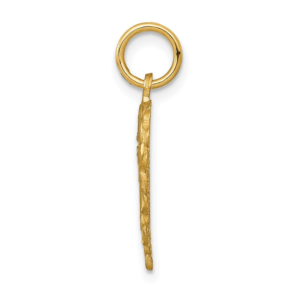 FJC Finejewelers 10 kt Yellow Gold Initial V Charm 23 x 15 mm