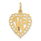 FJC Finejewelers 10 kt Yellow Gold Initial W Charm