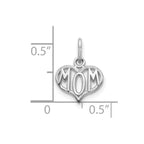 FJC Finejewelers 10 kt White Gold Themed Mom Charm