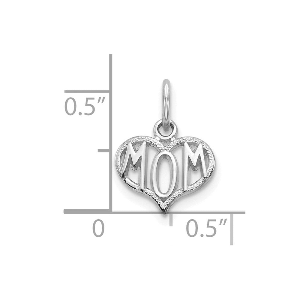 FJC Finejewelers 10 kt White Gold Themed Mom Charm