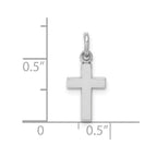 FJC Finejewelers 10 kt White Gold Themed Cross Charm 20 mm x 9 mm