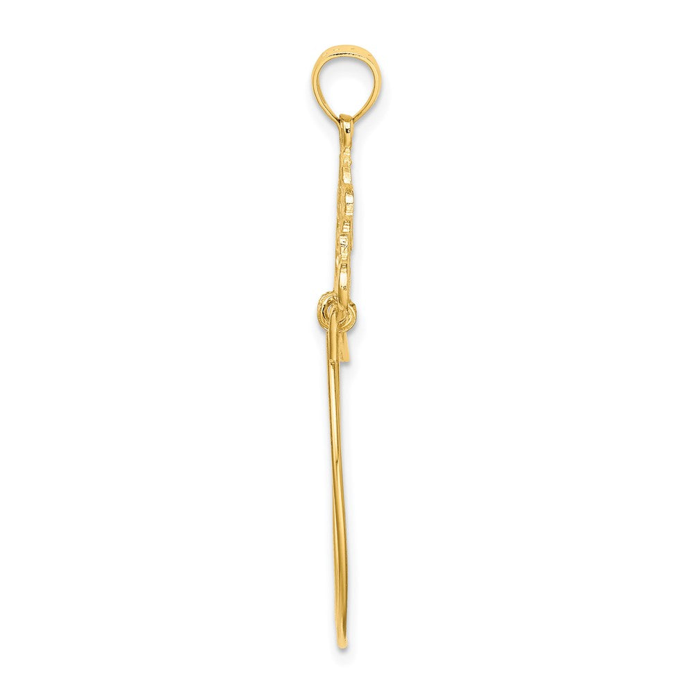 FJC Finejewelers 10 kt Yellow Gold Scroll Framed Charm Holder 39 x 24 mm