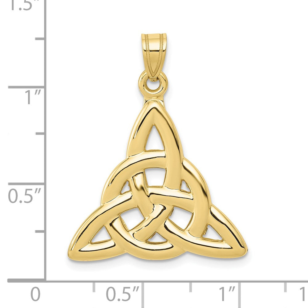 FJC Finejewelers 10 kt Yellow Gold Polished Trinity Charm 30 x 22 mm