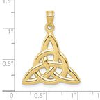 FJC Finejewelers 10 kt Yellow Gold Polished Trinity Charm 30 x 22 mm