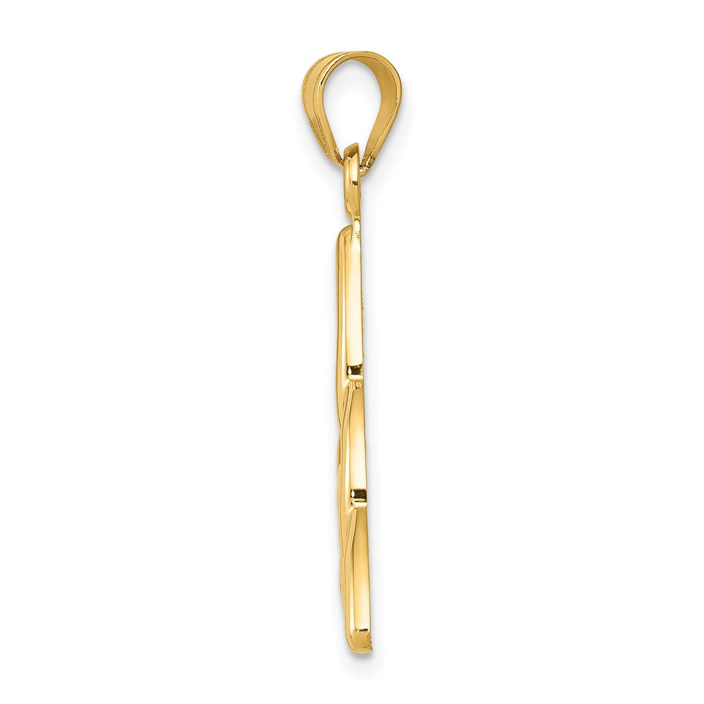 FJC Finejewelers 10 kt Yellow Gold Polished Trinity Charm 30 x 22 mm