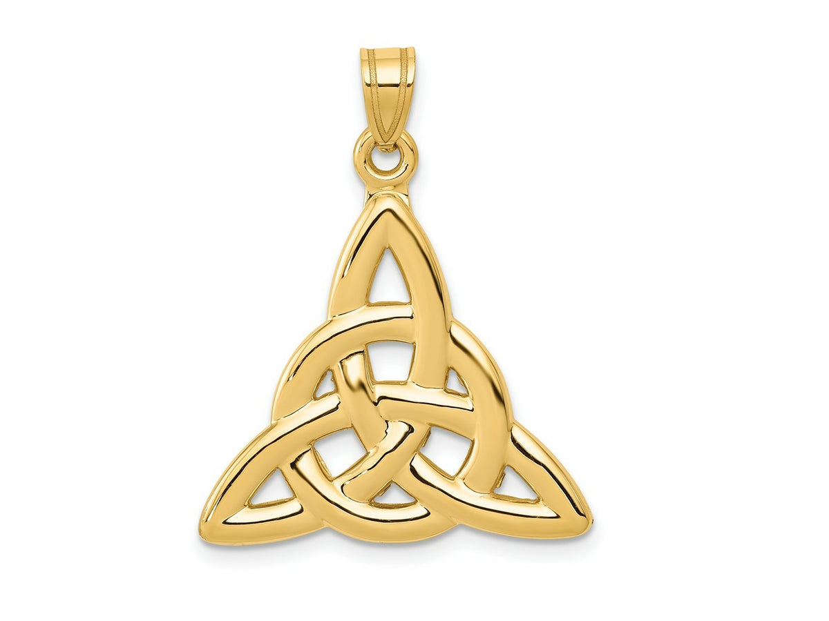 FJC Finejewelers 10 kt Yellow Gold Polished Trinity Charm 30 x 22 mm