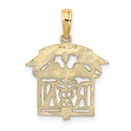 FJC Finejewelers 10 kt Yellow Gold Registered Nurse Charm 16 x 18 mm