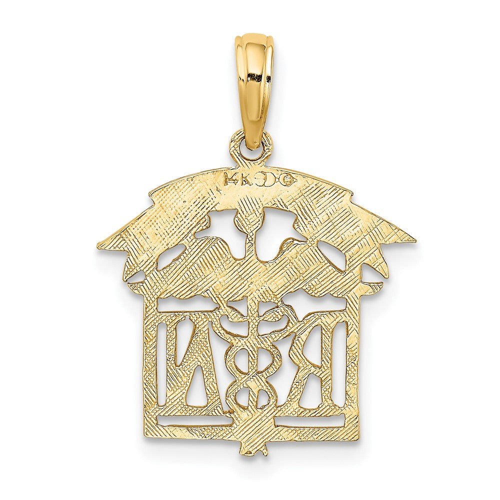 FJC Finejewelers 10 kt Yellow Gold Registered Nurse Charm 16 x 18 mm