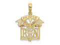 FJC Finejewelers 10 kt Yellow Gold Registered Nurse Charm 16 x 18 mm