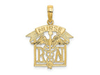 FJC Finejewelers 10 kt Yellow Gold Registered Nurse Charm 16 x 18 mm