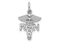 FJC Finejewelers 10 kt White Gold Themed RN Charm 20 mm x 12 mm