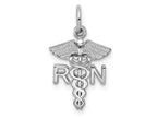 FJC Finejewelers 10 kt White Gold Themed RN Charm 20 mm x 12 mm