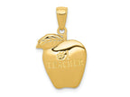 FJC Finejewelers 10 kt Yellow Gold #1 Teacher Apple Charm 22 x 14 mm