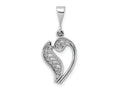 FJC Finejewelers 10 kt White Gold Filigree Initial V Charm 30 x 17 mm