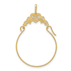 FJC Finejewelers 10 kt Yellow Gold Polished Filigree Heart Charm Holder 35 x 24 mm
