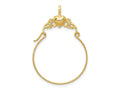 FJC Finejewelers 10 kt Yellow Gold Polished Heart Charm Holder 34 x 23 mm