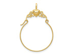 FJC Finejewelers 10 kt Yellow Gold Polished Heart Charm Holder 34 x 23 mm