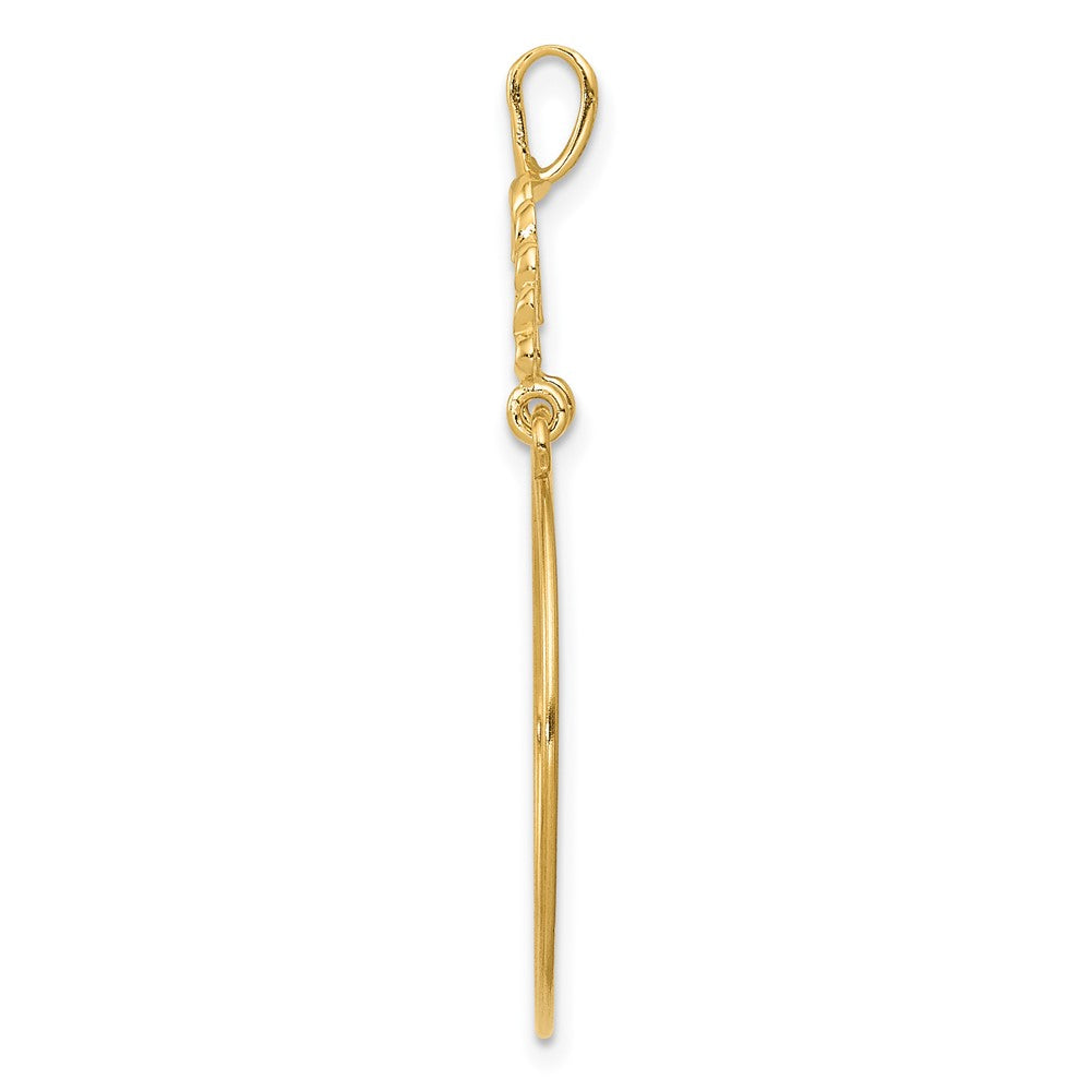 FJC Finejewelers 10 kt Yellow Gold Polished 5-Heart Charm Holder 35 x 15 mm