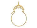FJC Finejewelers 10 kt Yellow Gold Polished 5-Heart Charm Holder 35 x 15 mm