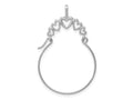 FJC Finejewelers 10 kt White Gold Charm Holder Polished 5-Heart Charm Holder 38.5 mm x 15.7 mm
