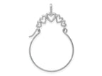 FJC Finejewelers 10 kt White Gold Charm Holder Polished 5-Heart Charm Holder 38.5 mm x 15.7 mm