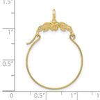 FJC Finejewelers 10 kt Yellow Gold Polished Floral Charm Holder 30 x 25 mm