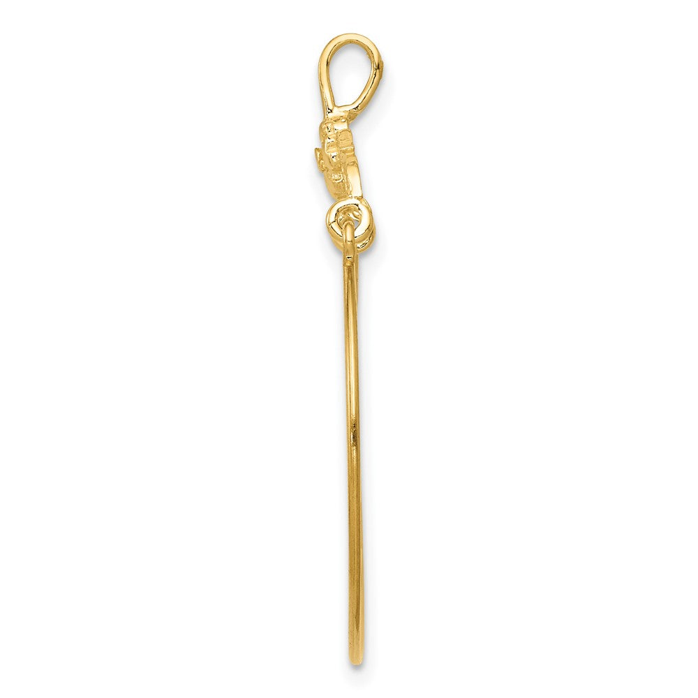 FJC Finejewelers 10 kt Yellow Gold Polished Floral Charm Holder 30 x 25 mm