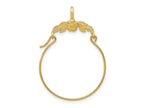 FJC Finejewelers 10 kt Yellow Gold Polished Floral Charm Holder 30 x 25 mm