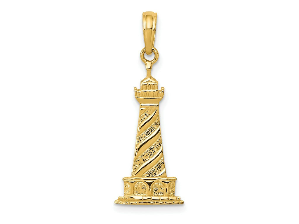 FJC Finejewelers 10 kt Yellow Gold Lighthouse Charm 28 x 11 mm