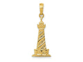 FJC Finejewelers 10 kt Yellow Gold Lighthouse Charm 28 x 11 mm