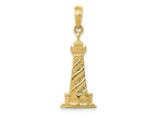 FJC Finejewelers 10 kt Yellow Gold Lighthouse Charm 28 x 11 mm