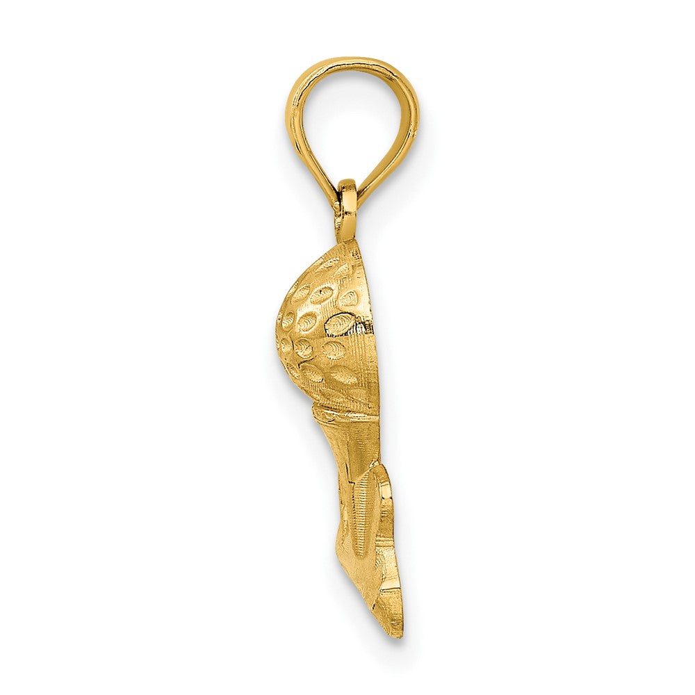 FJC Finejewelers 10 kt Yellow Gold Solid Polished Golfing Charm 13 x 14 mm