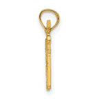 FJC Finejewelers 10 kt Yellow Gold Solid Polished GOLF GAL Charm 17 x 10 mm
