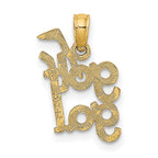 FJC Finejewelers 10 kt Yellow Gold Solid Polished GOLF GAL Charm 17 x 10 mm