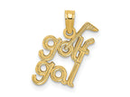 FJC Finejewelers 10 kt Yellow Gold Solid Polished GOLF GAL Charm 17 x 10 mm