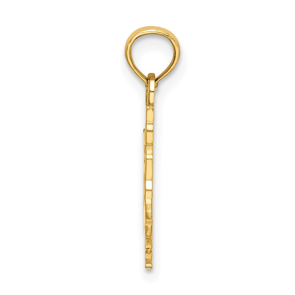 FJC Finejewelers 10 kt Yellow Gold Solid Polished Gymnast Charm 8 x 21 mm